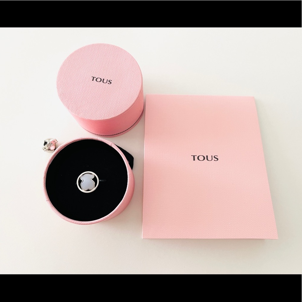 1209 DESIGNER TOUS RING 925 SILVER WITH CERTIFICATE & BOX LUXURY JEWELRY